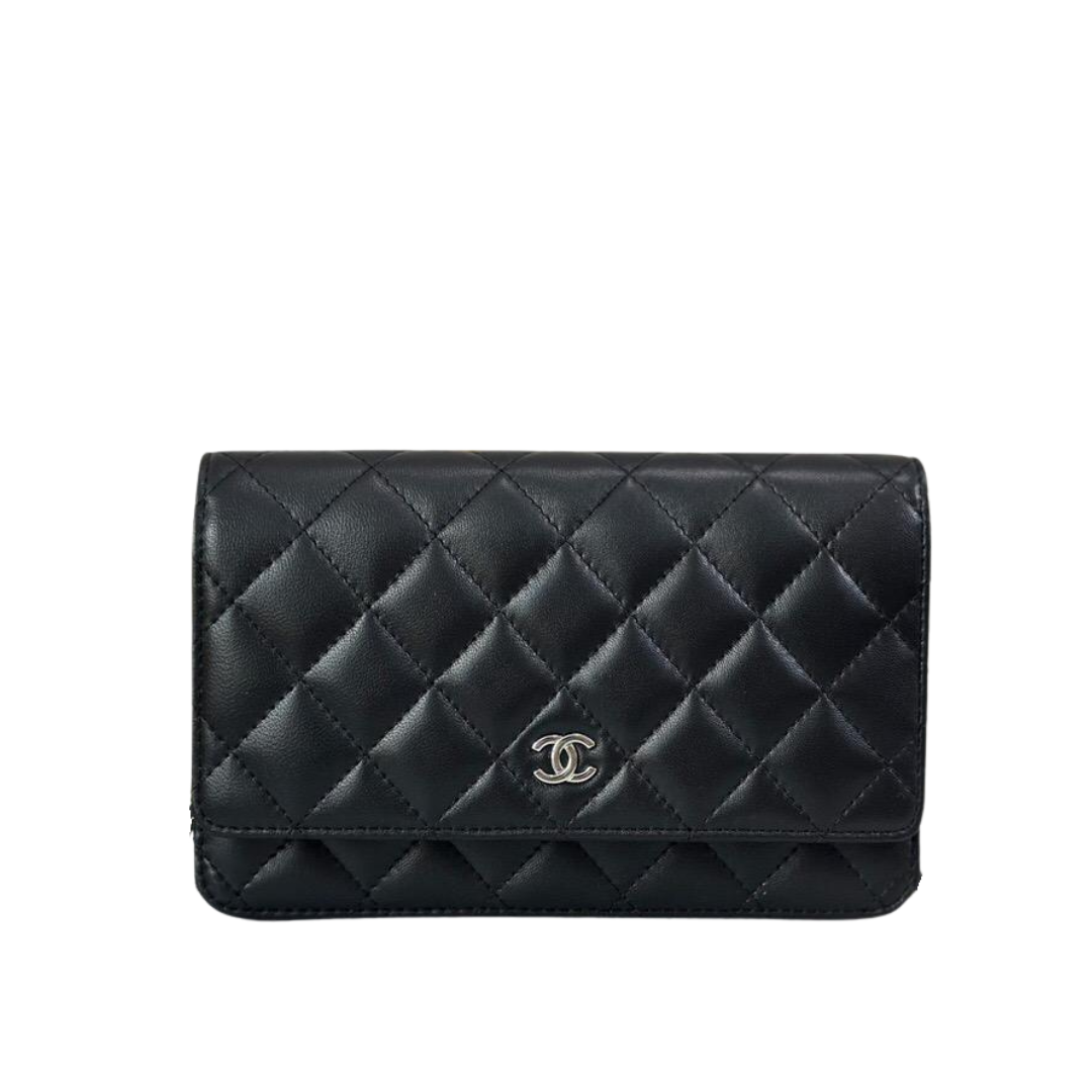 Classic Wallet on Chain Schwarz/Silber 19cm