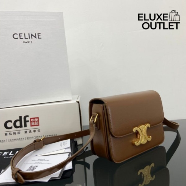 triomple tasche aus glanzendem Kalbsleder 18.5 cm