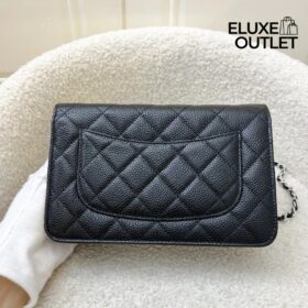 Classic Wallet on Chain Schwarz/Silber 19cm