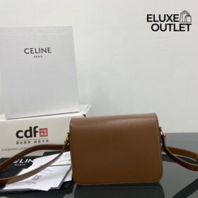 triomple tasche aus glanzendem Kalbsleder 18.5 cm