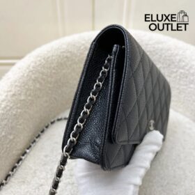 Classic Wallet on Chain Schwarz/Silber 19cm