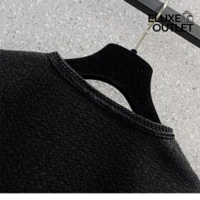 Tweed aus Wollmischung Schwarz