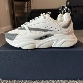 B22 Mesh-Sneaker in Weiß und Grau