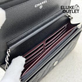 Classic Wallet on Chain Schwarz/Silber 19cm