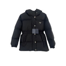 Re-Nylon Daunenjacke Schwarz