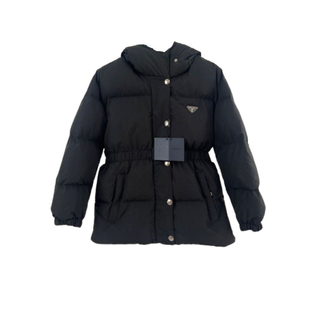 Re-Nylon Daunenjacke Schwarz