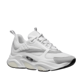 B22 Mesh-Sneaker in Weiß und Grau