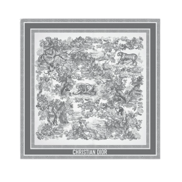 Seidenschal - grau