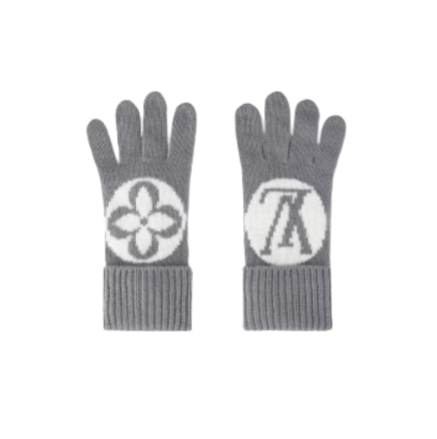 Medaillon-Handschuhe grau