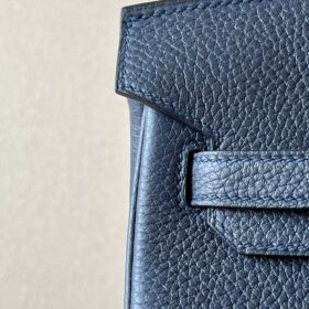 Birkin Togo 25 dunkelblaue/silberne