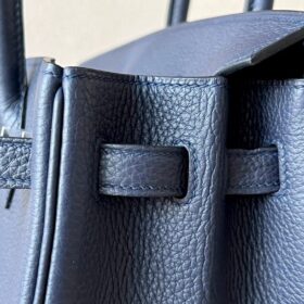 Birkin Togo 25 dunkelblaue/silberne