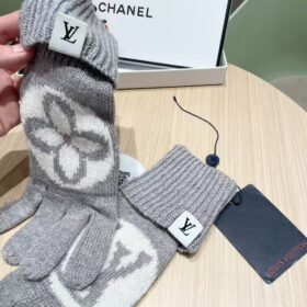 Medaillon-Handschuhe grau