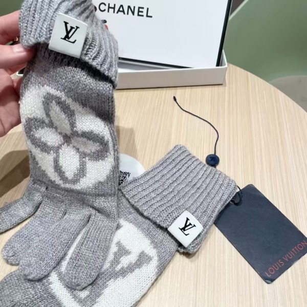 Medaillon-Handschuhe grau