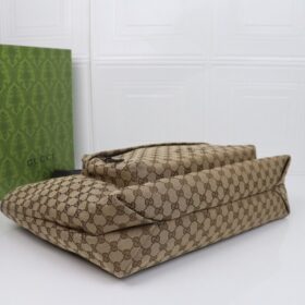 GG Große Einkaufstasche Beige/Braun 45 cm