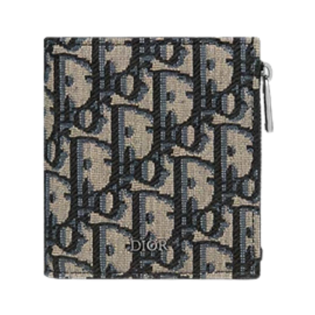 Bifold Wallet Schwarz/Beige 9 cm