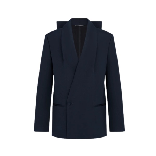 Shawl Collar Bow Blau
