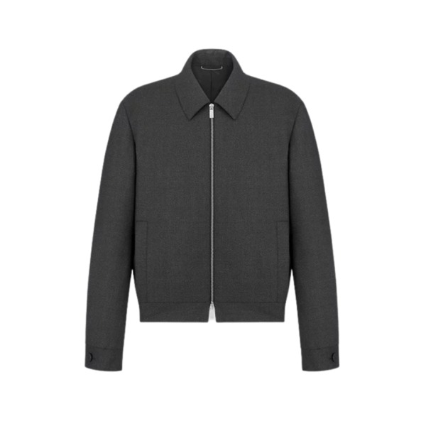 Zipped Virgin Wool Grau