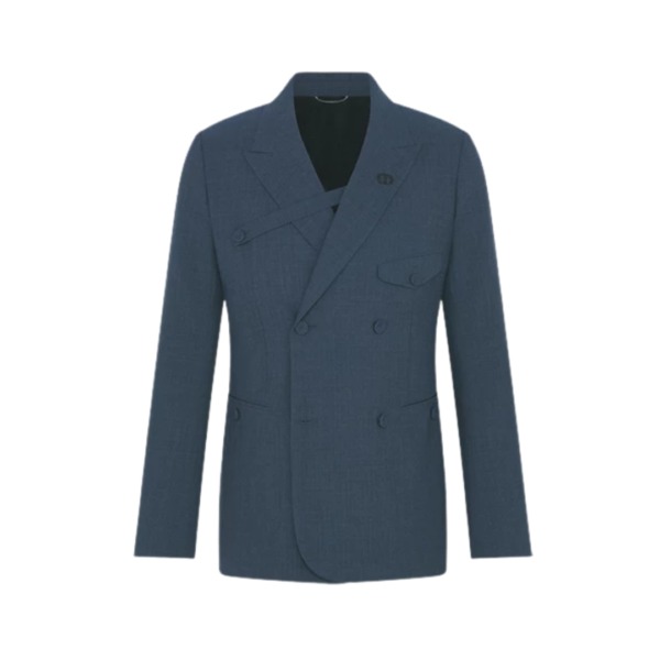 Buttoned Strap Blau