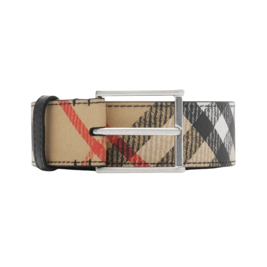 Belt Schwarz/Beige 3.5 cm