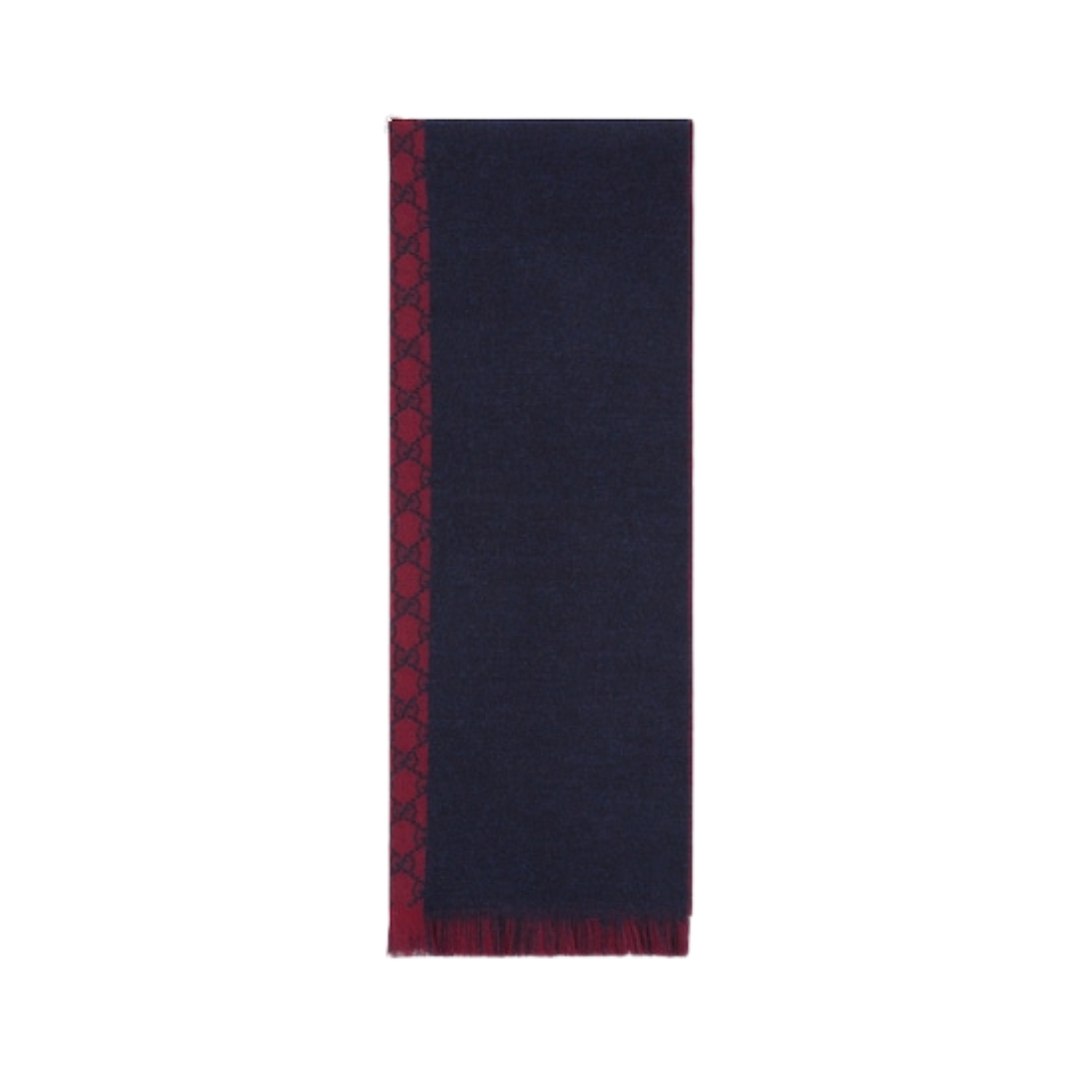Jacquard Marineblau/Rot
