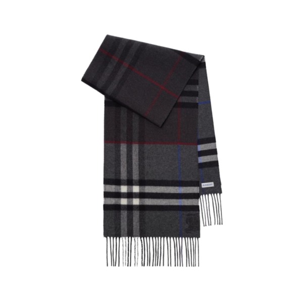 Check Cashmere Anthrazitgrau