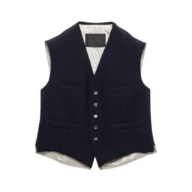 Wool Vest Marineblau