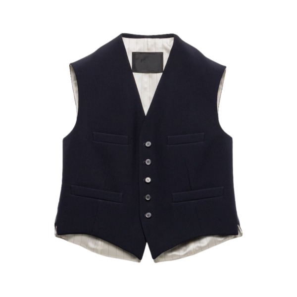 Wool Vest Marineblau
