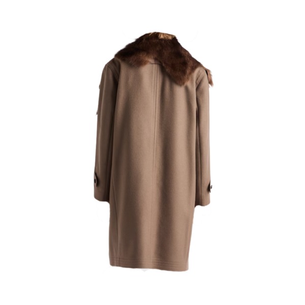Shearling Collar Rindenbraun