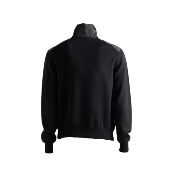 Halfzip Wool Schwarz