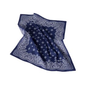 Graphic Poplin Marineblau