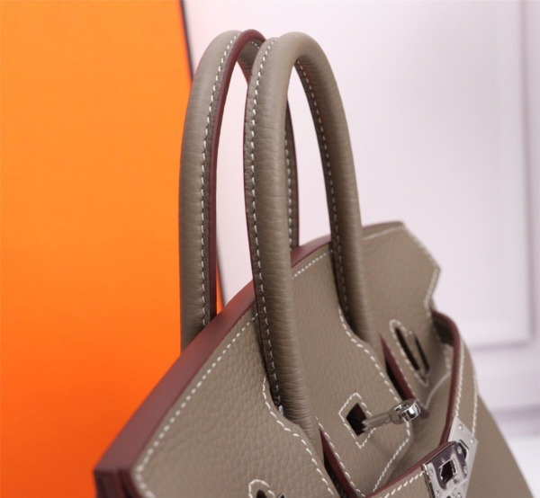 Étoupe Grau / Silber Togo 25 cm