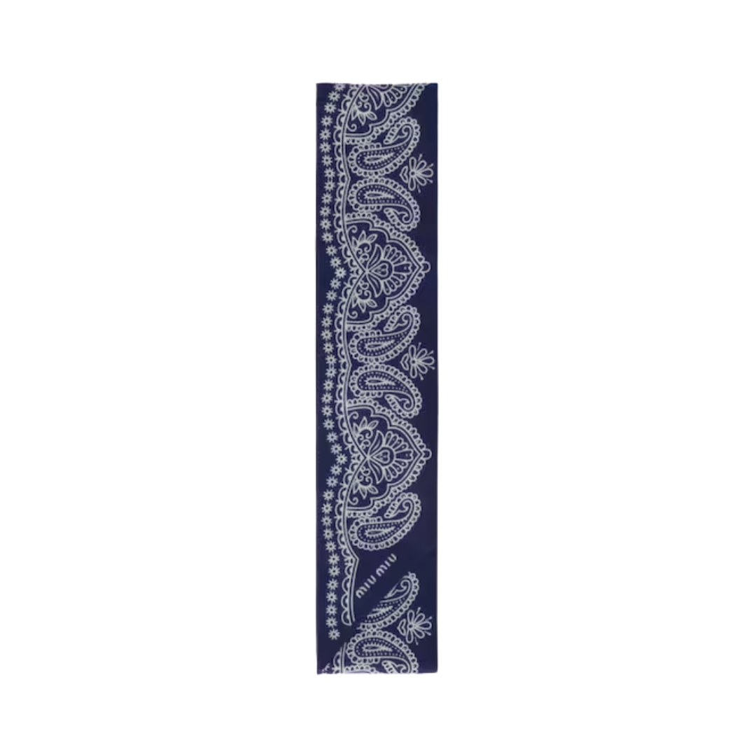 Printed Poplin Marineblau