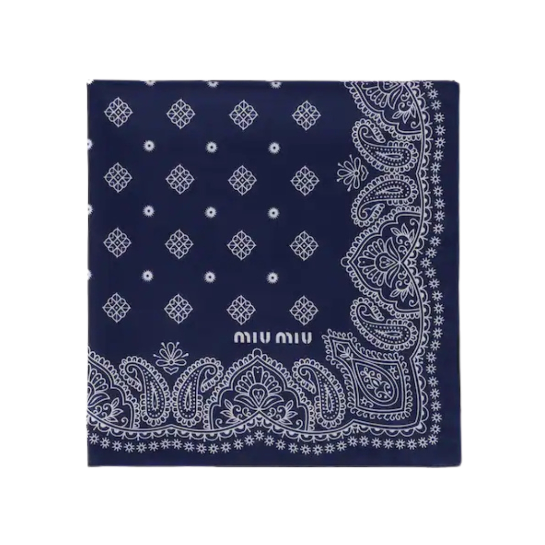 Graphic Poplin Marineblau