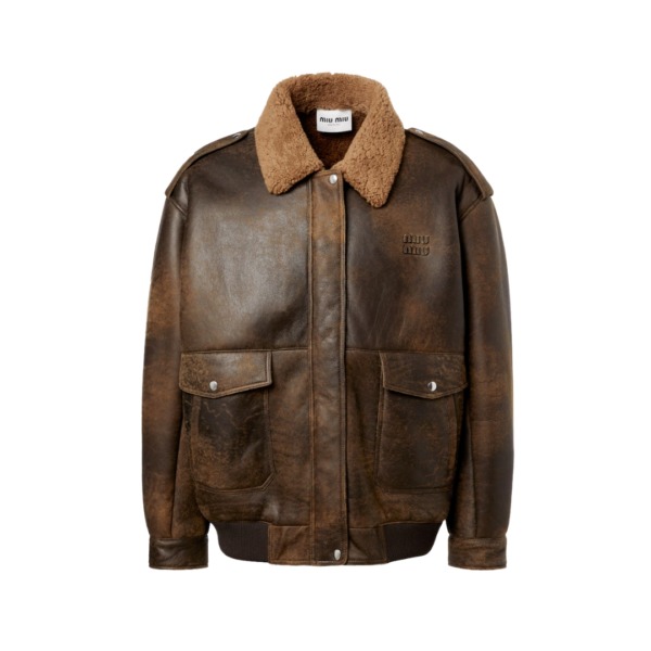 Shearling Blouson Braun