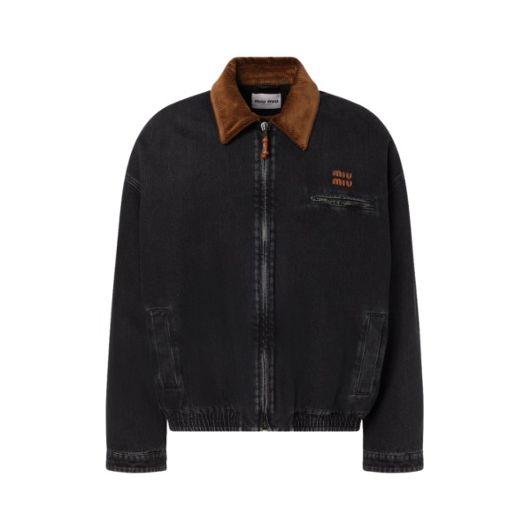 Corduroy Denim Schwarz