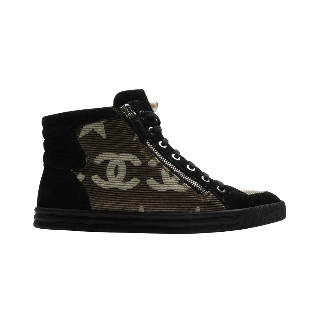 Suede Mesh Schwarz