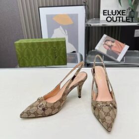 Slingback Pump Braun 6 cm