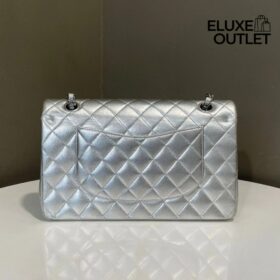 Metallische Klappe Silber 25cm