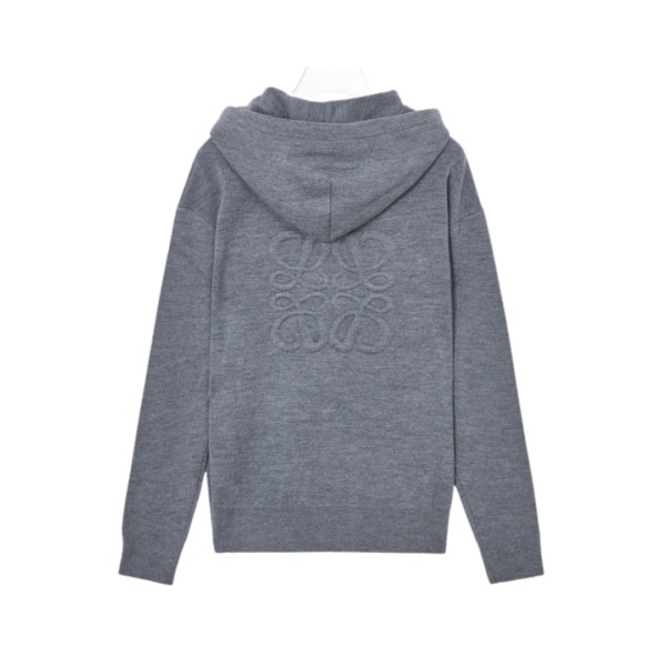 Anagram Zip Hoodie Grau