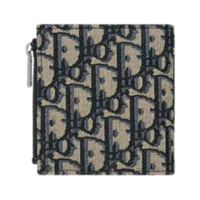 Bifold Wallet Schwarz/Beige 9 cm