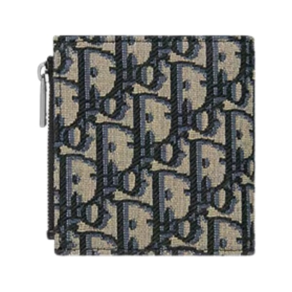 Bifold Wallet Schwarz/Beige 9 cm