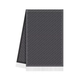 Oblique Scarf Grau/Schwarz