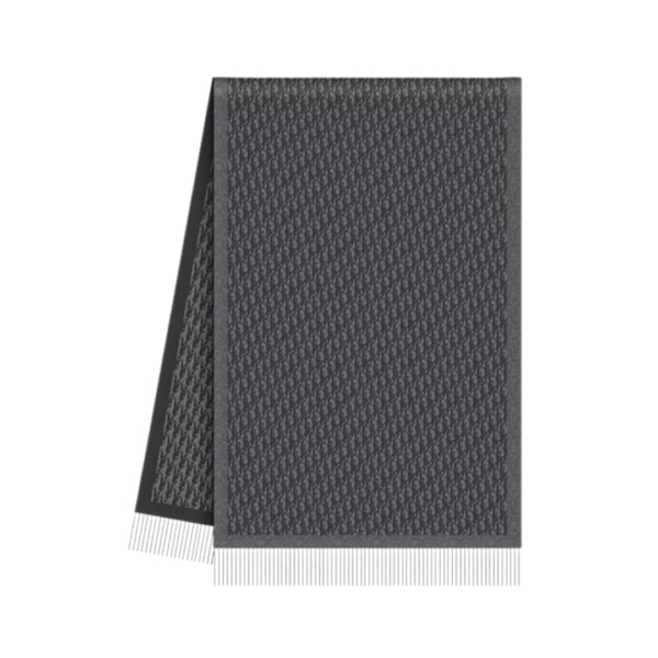 Oblique Scarf Grau/Schwarz
