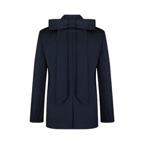 Shawl Collar Bow Blau