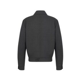 Zipped Virgin Wool Grau