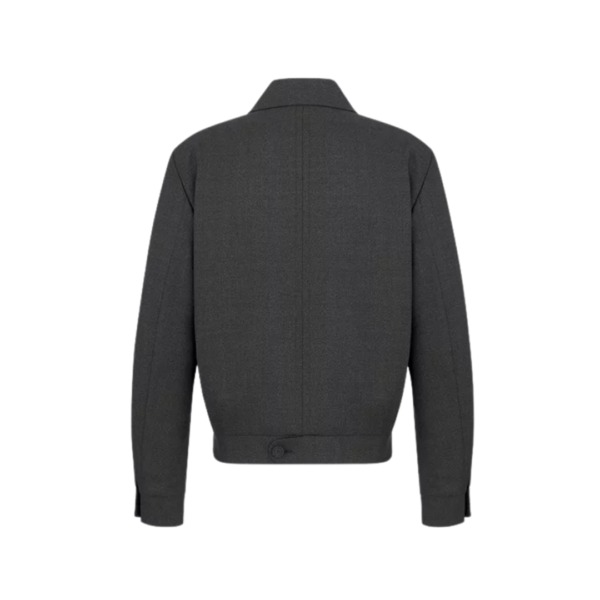 Zipped Virgin Wool Grau