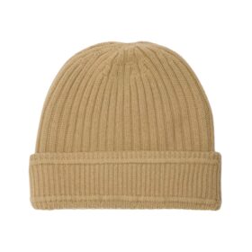 Wool Cap Logo Beige