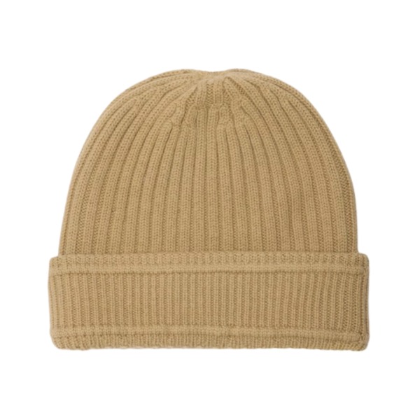 Wool Cap Logo Beige