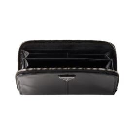 Leather Wallet Schwarz 20 cm