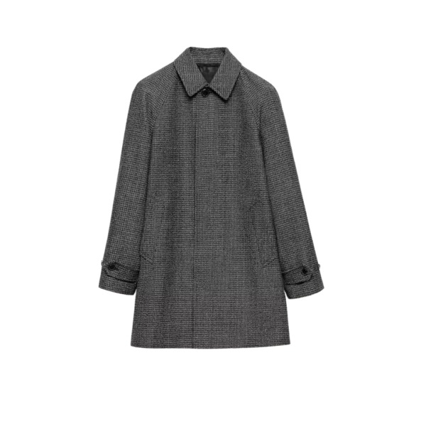 Wool Coat Schwarz/Weiß